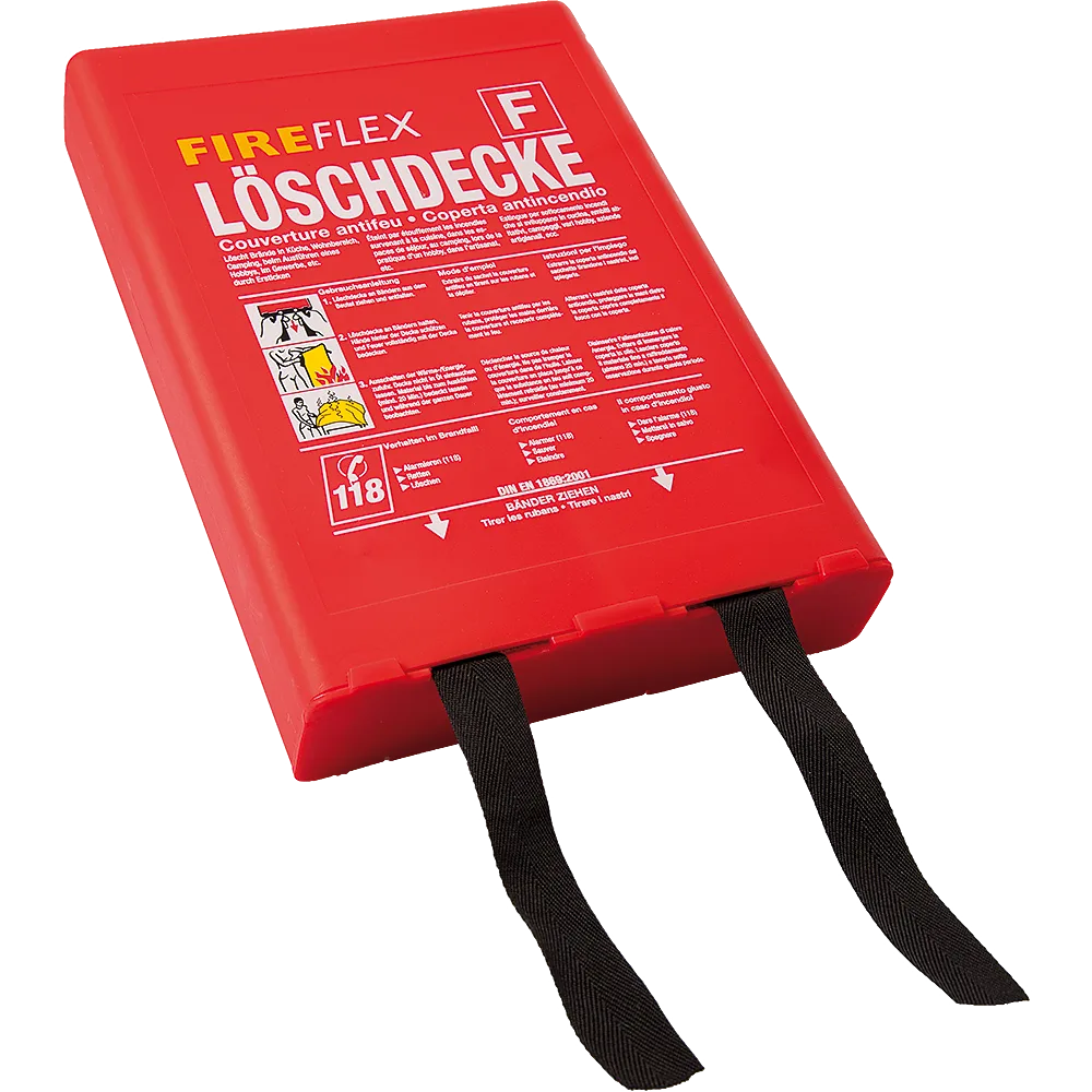 FireFlex Löschdecke in stabiler Plastic-Box