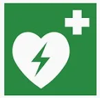 Defibrillator — Schild nach SN EN ISO 7010